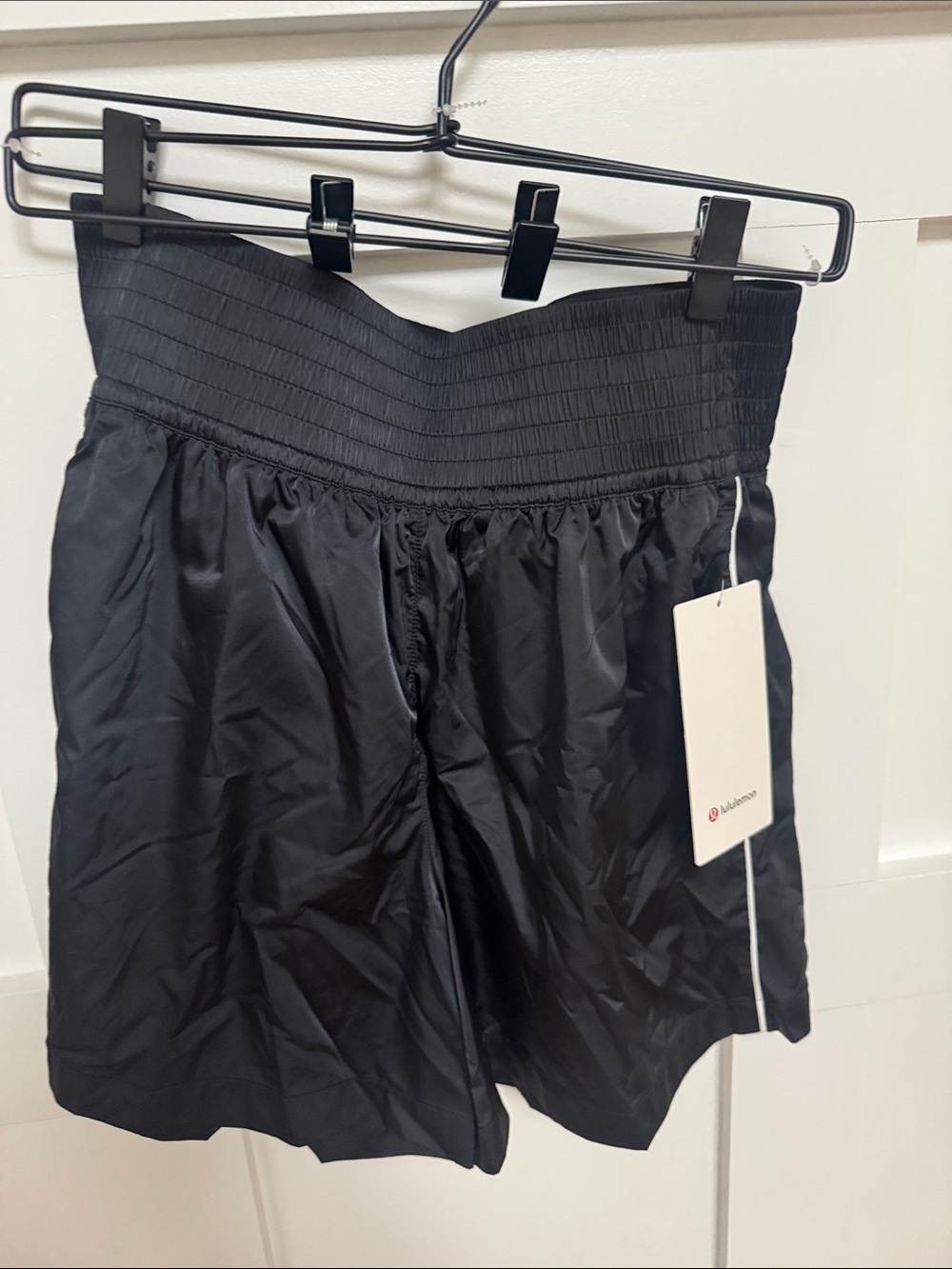 lululemon athletica Black Smocked Waist Athletic Shorts